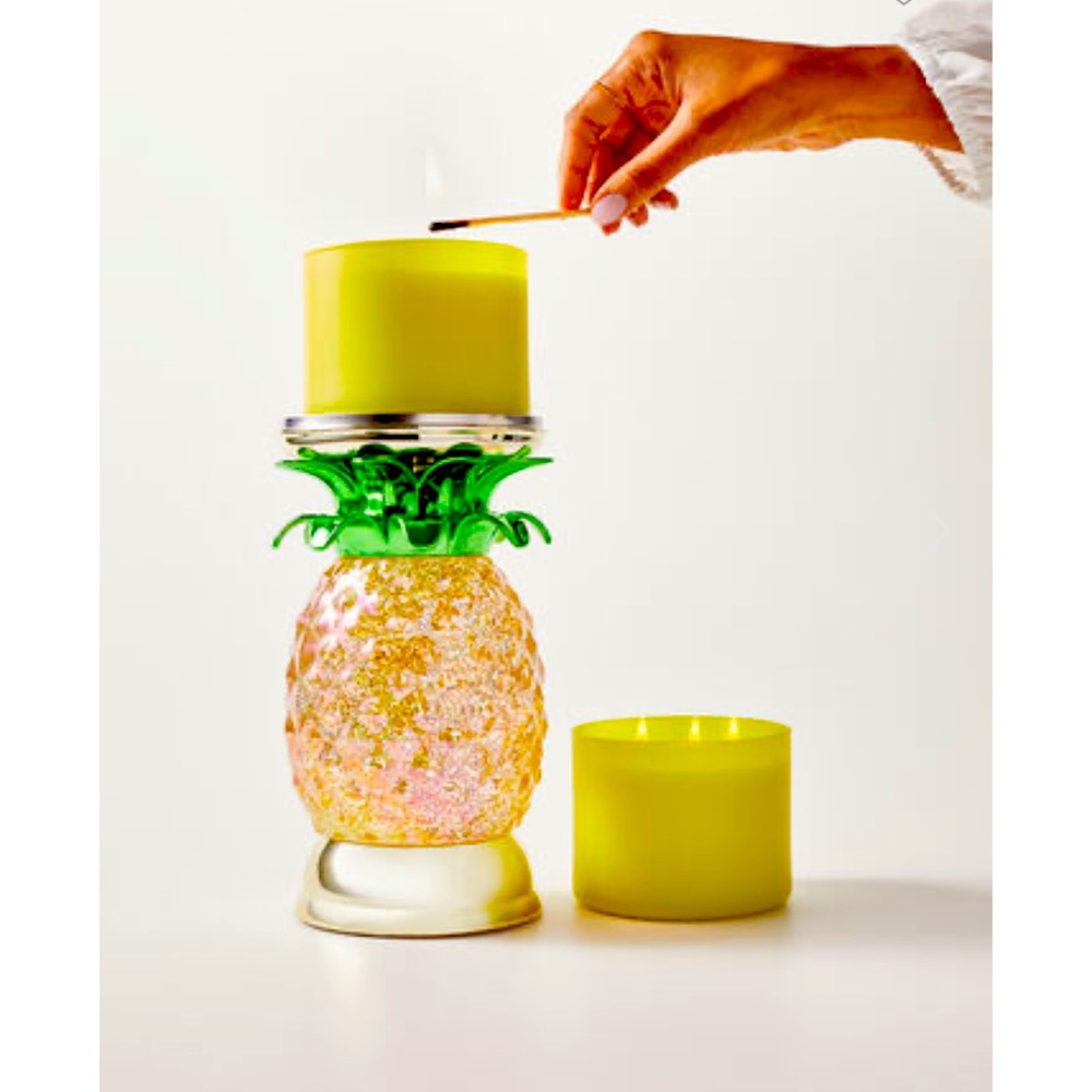 Pineapple bath and Bodyworks candle holder never use